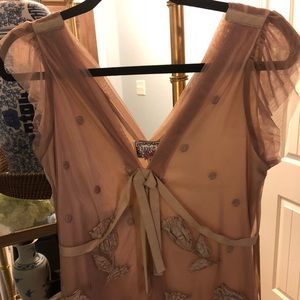 COPY - Anthro Ballerina Pink Silk Top Size XS